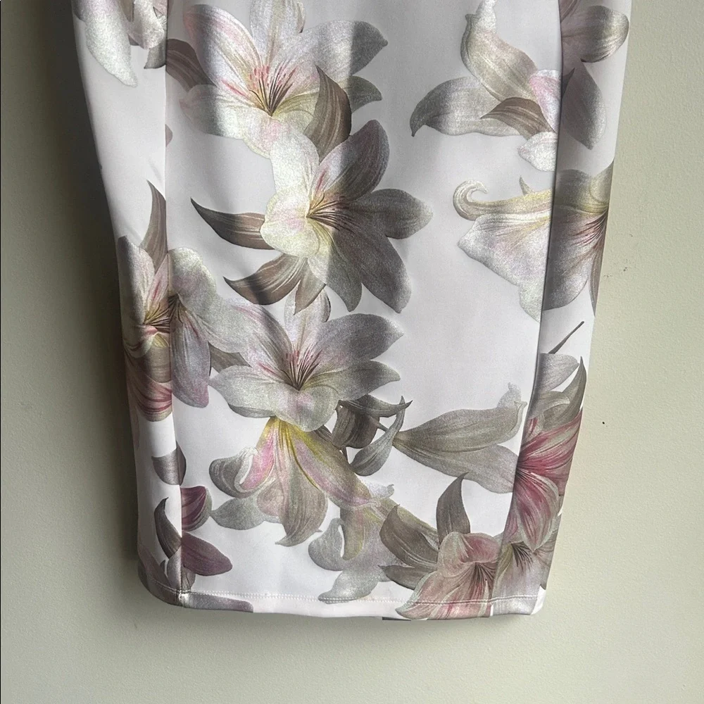Enfocus Studio sleeveless boat-neck floral print midi dress size 8 NWT - Picture 3 of 8